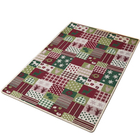Tapis de bain patchwork de Noël antidérapant, séchage rapide, absorbant, tapis de salle de bain pour les fêtes, logo personnalisé, vente en gros d'usine OEM
