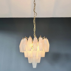 Vintage italiano lampadario Murano alabastro bianco Poliedri occhiali artigianali lampadario <span class=keywords><strong>per</strong></span> sala da pranzo bagno illuminazione arredamento - Product Image 5