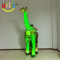 Costume animal gonflable personnalisé géant de girafe de modèle réaliste gonflable de girafe pour l'affichage