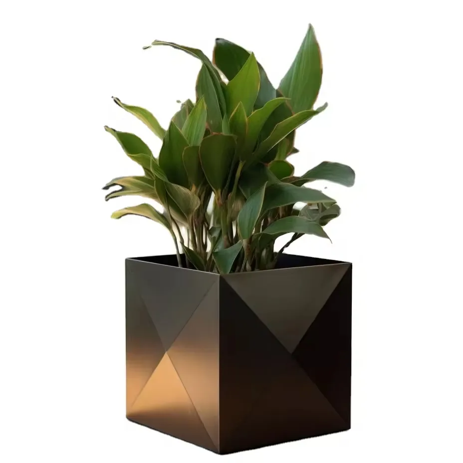 black cube planter FRP / GRC customized planter for indoor & outdoor