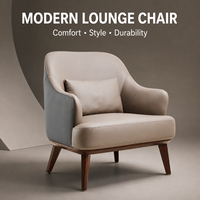 Fauteuil de salon en mousse moulée haute densité, fauteuil de réunion et de négociation avec pieds en bois massif, chaise en similicuir de qualité supérieure, design ergonomique