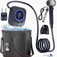 Douche de camping portable rechargeable, pompe à eau 5 vitesses, pommeau de douche 8000 mAh USB, pour voyage en extérieur, fabriqué en Chine, pour camping-car