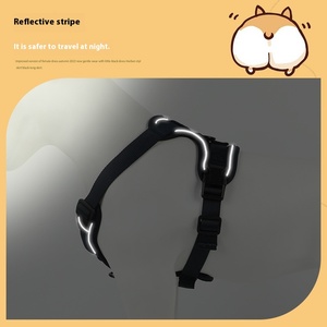 Small Medium-sized <strong>Dog</strong> Strap <strong>Harness</strong> Breathable Reflective Anti-Break Button Closure Chest Coat Vest Rope Made Polyester Nylon - Product Image 3