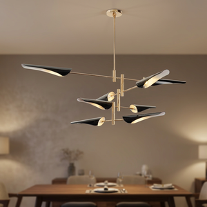Featured Art Design Fashion Chandelier Simple Modern Nordic Industrial Style LED Brass Adjustable Height Dimmable Pendant Lights - Product Image 4