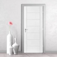 Porte battante résidentielle en alliage d'aluminium et verre, sur mesure, avec finition peinture, pour villa et supermarché, étanche