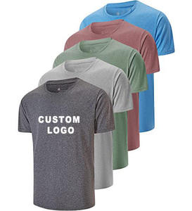 Camisetas unisex de poliéster Premium para correr, camisetas atléticas para correr, camisetas para gimnasio, paquete de 5, venta al por mayor de China - Product Image 1