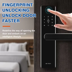 Cerradura Inteligente para Puerta de Aluminio Be-Tech con Huella Dactilar, Tarjeta RFID y <span class=keywords><strong>Contraseña</strong></span>, Desbloqueo por Wi-Fi, Control por Aplicación Tuya - Product Image 3