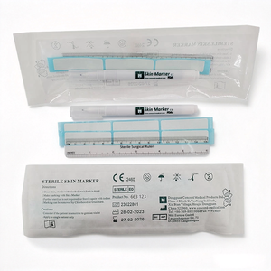 0.5-1mm single Tip <b>Purple</b> Ink Disposable Skin Marker Sterile Surgical Skin Marker <b>Pen</b> with Ruler Erasable Marking <b>Pen</b> for Medica - Product Image 6