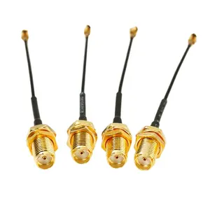 Antarmuka Kabel SMA Konektor Ekstensi Kabel SMA Perempuan untuk Liga Filipina/U.FL/IPEX/IPX RF Coaxial Assembly 1.13 Pigtail Kabel 100Mm