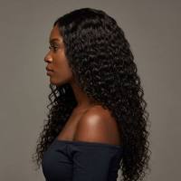 Extensiones de Cabello Remy 100% Transparentes para Pelucas Lace Front, Ondas Profundas, Sin Pegamento, Doble Trama, Nudos Decolorados, Pre-Arrancadas