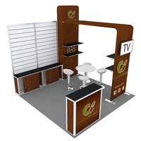 Présentoirs muraux à lattes en aluminium modulaires portables 10x10 Support d'exposition pour salon commercial