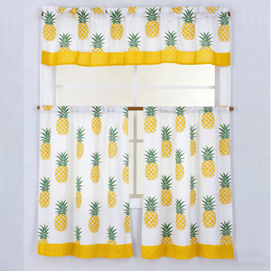 Tende da Cucina Grace Fruit con Motivo Limoni, 100% Poliestere, Oscuranti Totali, con Passanti, Tessute, Apertura Bipartita Destra/Sinistra - Product Image 4