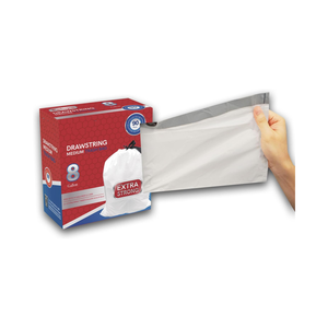 Sacco della spazzatura con coulisse da 8 galloni sacco della spazzatura - Product Image 1