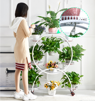 Support de plantes à plusieurs niveaux avec étagère intégrée pour balcon, support de fleurs, pot de fleurs pour la pièce