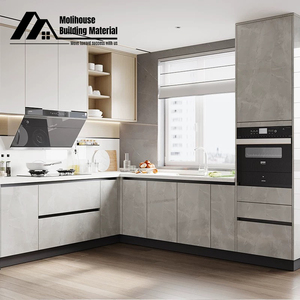 Alta calidad <span class=keywords><strong>blanco</strong></span> <span class=keywords><strong>perla</strong></span> diseños libres lujo cocina isla gabinete cocina armarios muebles para apartamento Cocina - Product Image 5