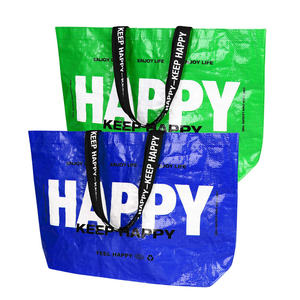 Free Design Durable Custom Logo PP Woven Grocery <b>Tote</b> <b>Bag</b> Eco Friendly Material Large Capacity Reusable PP Woven Shopping <b>Bag</b> - Product Image 3