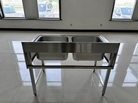 Éviers de cuisine industriels de restaurant de restauration rapide d'équipement de restaurant dans la cuisine d'acier inoxydable