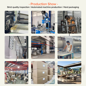 Ensemble <span class=keywords><strong>de</strong></span> canapés <span class=keywords><strong>de</strong></span> <span class=keywords><strong>jardin</strong></span> en <span class=keywords><strong>aluminium</strong></span> pour l'extérieur, avec finition imitation <span class=keywords><strong>bois</strong></span> et cordage tressé souple, idéal pour terrasse et hôtel - Product Image 6