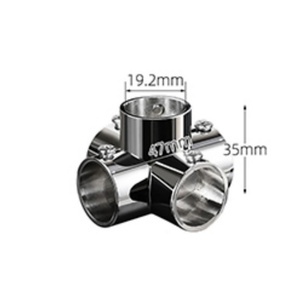 Raccord en T à angle droit en alliage ou acier inoxydable moulé sous pression pour main courante - Product Image 3