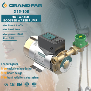 Bomba de Circulación de Agua Caliente de Acero Inoxidable Grandfar 90W OEM para Baños, Modelo X15-10B, de Alta Presión - Product Image 1