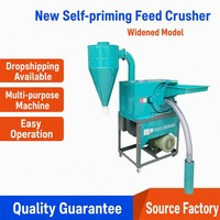 Broyeur à marteaux auto-amorçant automatique pour aliments pour animaux, moulin à maïs électrique 3 kW