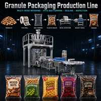 Mesin Pengemas Granul VFFS Multi-Head Weigher Otomatis 15-35 BPM untuk Kacang, Camilan, Buah Kering, Permen, Makanan Hewan Peliharaan Bersertifikasi CE