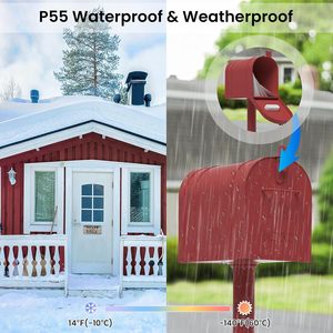 Alarma Inalámbrica para Buzón, Sistema de Notificación con Timbre, Alcance de 600 pies, Alerta para Buzón con Luz LED Intermitente y Sonido - Product Image 3