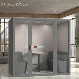 Cabina Acústica Insonorizada Portátil para <span class=keywords><strong>Reuniones</strong></span> <span class=keywords><strong>de</strong></span> Oficina, Cabina <span class=keywords><strong>de</strong></span> Trabajo Privada para 4 Personas - Product Image 3