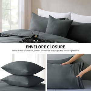 <span class=keywords><strong>Set</strong></span> di biancheria da letto di lusso biancheria da letto grigio colore 60 cotone vestibilità copripiumino e federe in stile moderno copripiumini - Product Image 3