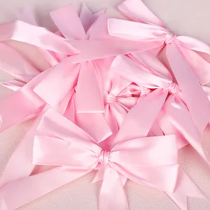 Đóng gói Ribbon Ribbon cho bao bì biểu tượng tùy chỉnh với đàn hồi Pre tied Ribbon cung