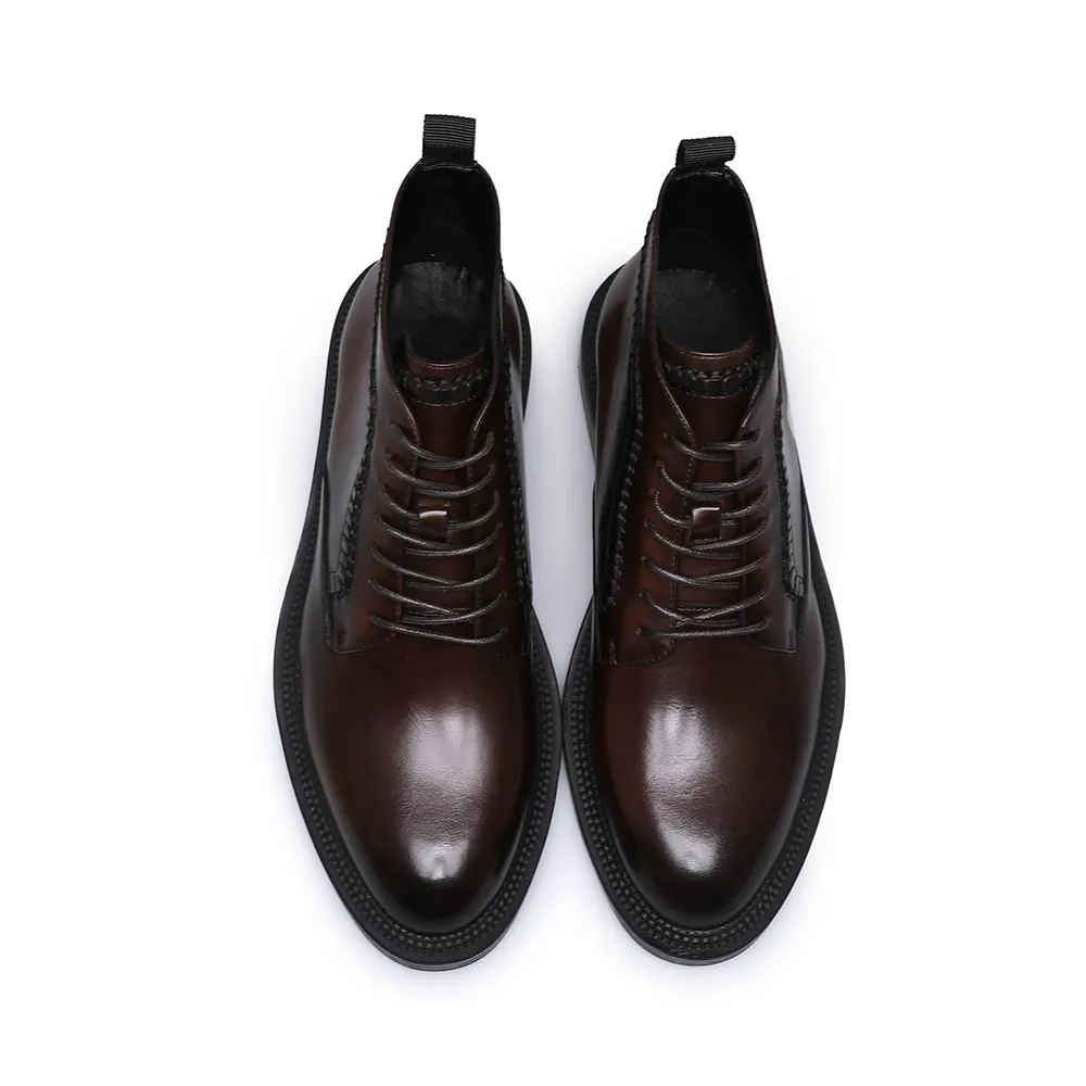High Quality Hand Made Men Genuine Leather Casual Dress Shoes Boots