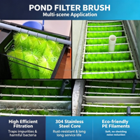 Industrieller Teichreinigungsfilter mit Polypropylen/Nylon/PET-Borsten und Edelstahlgriff, OEM/ODM anpassbar für Wasser