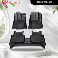 Tapis de sol et doublures de coffre 3D en TPE personnalisés pour Volkswagen Golf 8 GTI 2020, accessoires intérieurs de voiture écologiques Carmero