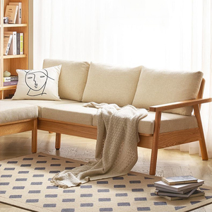 Divano in Quercia Massiccia Stile Semplice, Ideale per un Comfort Ottimale in Ogni Stagione - Product Image 2