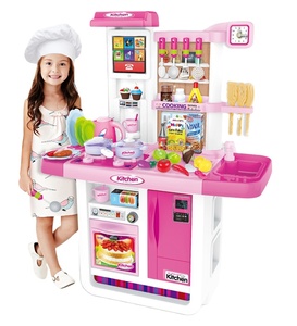 Amazon Hot Sale Touch Screen Kitchen Play Set Kitchen with Realistic Lights & Sounds for Kids