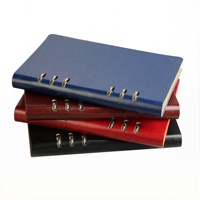 Carnet de notes, journal, planificateur, couverture en PU PVC A5 rechargeable, imprimé avec un logo personnalisé, 6 anneaux, feuilles mobiles, lignes, couleurs personnalisées, entreprise
