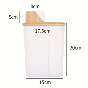 Ins Style Clear Plastic Airtight Eco-Friendly <b>Stackable</b> <b>Storage</b> Canisters Minimalist Pantry Organizer Grain Dry Fruit Snack - Product Image 2