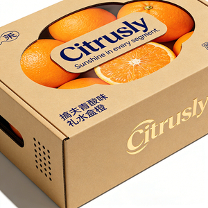 Caja de Cartón Ventilada y Resistente para Proteger Naranjas, Mantiene la Jugosidad, Uso Doméstico, Empaque Elegante para Naranjas - Product Image 1
