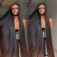 Pelucas Brasileñas Lisas con Encaje HD en Forma de M, Sin Pegamento, 13x4, Pre-Desplumadas, Línea de Cabello Natural, 250% de Densidad, para Uso Diario de Mujeres Negras