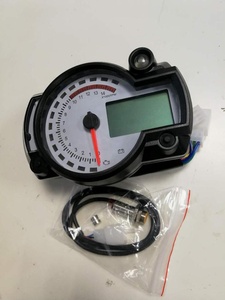 Đồng hồ đo tốc độ kỹ thuật số LCD KOSO dành cho xe máy, mặt số trắng đen, đã được độ chế - Product Image 2