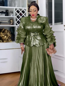 Elegante Conjunto de Dos Piezas de Ropa Africana para Mujer, Dashiki, Tops con Lentejuelas y Faldas, Trajes de Talla Grande, Vestidos de Fiesta de Noche para Bodas en Turquía - Product Image 2