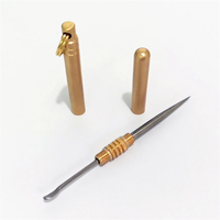 WELLFLYER EAPI-055 Double tête 2-en-1 en plastique, cure-oreille et cure-dents, accessoires de porte-clés portables, cure-dents multifonctionnel pour fruits