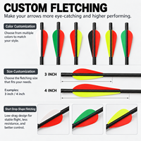 Flèches de carabine à poulies en fibre de verre de 22 pouces, flèches courtes personnalisées, flèches de carabine à poulies OEM personnalisées, tiges de flèches en fibre de verre, différentes tailles disponibles