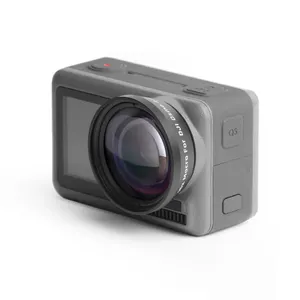 Kamera balıkgözü Lens 15x süper 4K HD geniş açı makro optik cam kaplama Lens DJI OSMO eylem kamera kitleri