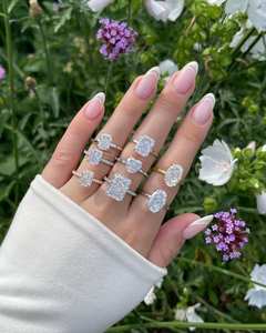 주얼리 공급업체 맞춤 제작 가능 925 스털링 실버 옐로우 골드 도금 약혼 반지 공장도 가격 - Product Image 4