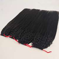 Extensions de cheveux au crochet en plumes pré-bouclées, style bohème, pour tresses, effet plumeux, en cheveux humains, très demandées en Corée