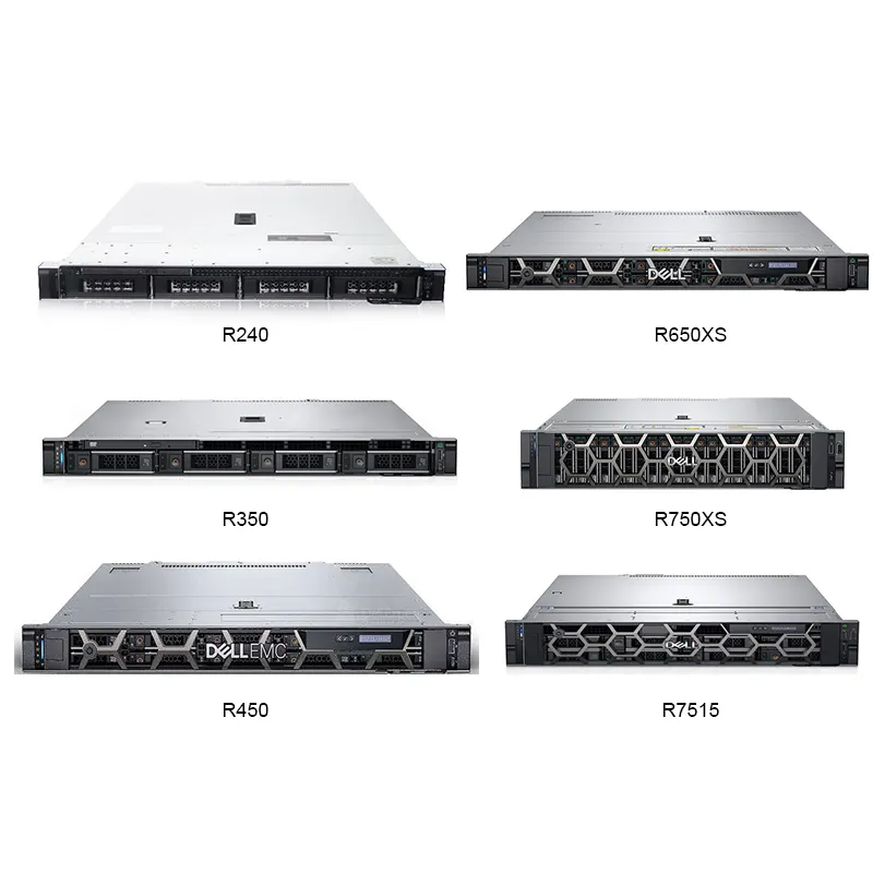 Servidor rack Dell PowerEdge R650/R650XS 1U de alta potência, host duplo 2* Prata 4310 24 núcleos 48 threads, 16G de memória 2T SAS H745 800W * 2