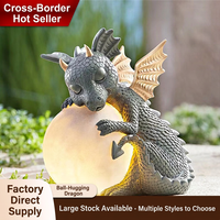 Statue de dragon en résine peinte à la main, figurine animalière lisant un livre, sculpture pour la maison, le bureau, la bibliothèque, la décoration de jardin
