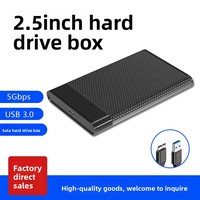 Enclosure Hard Drive Eksternal USB 3.0 25-inci Langsung dari Pabrik, Plastik ABS, Kabel Data Hard Disk, Kompatibel Laptop Mekanik