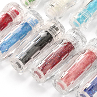 Bouteille de micro-perles en verre 3D pour nail art, 27 couleurs, strass en cristal brillant, été, 6g